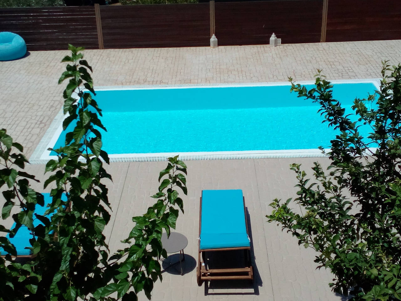 Private swimming pool at House Veggera with stunning mountain views in South Crete.