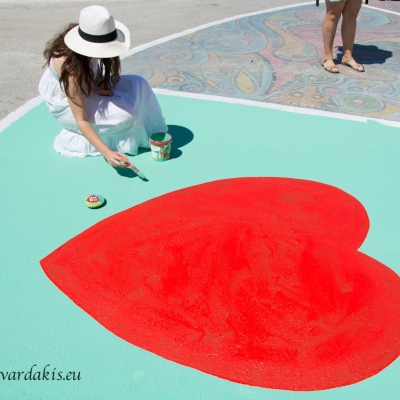 picture matala street paiting