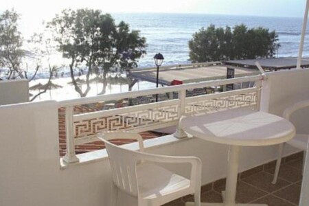 Balcony with stunning sea view at Sunset Holiday Home in Neo Kalamaki, Crete